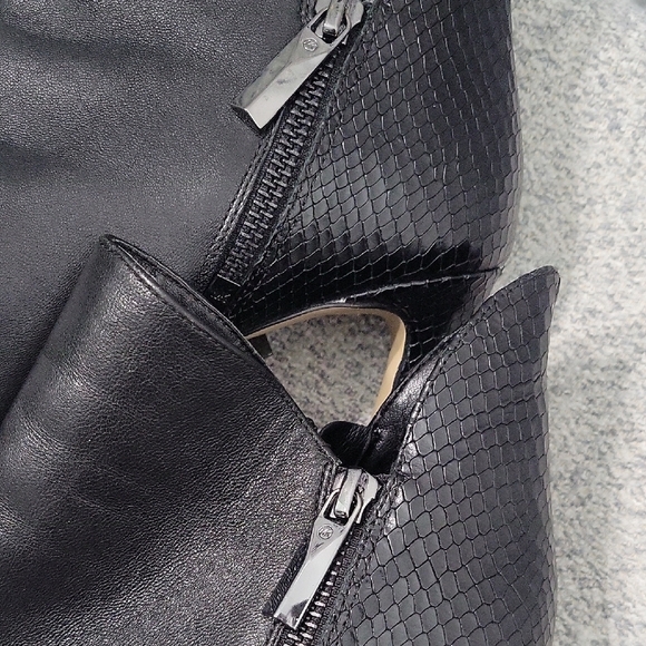 Michael Kors Elegant Black Peep-Toe Ankle Boots Size 8.5 - Picture 9 of 13